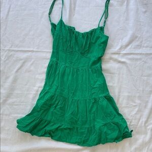 Blanco by Nature 100% Cotton Green Spaghetti Strap Dress